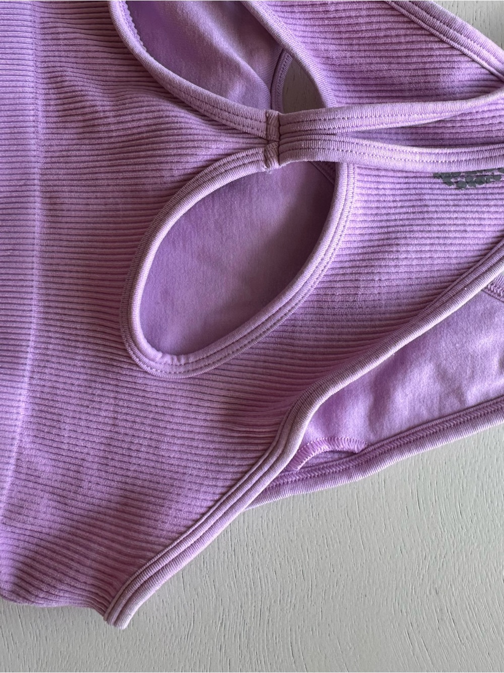 Hatch x FreePeople Lavender Ribbed Keyhole Lounge Bra